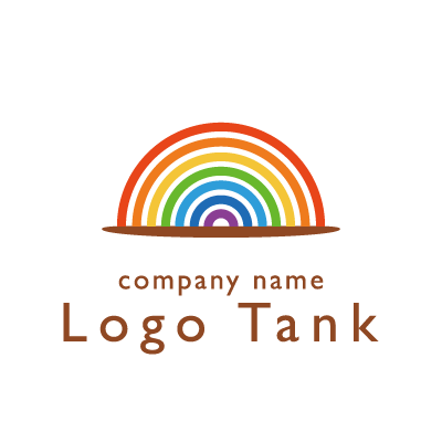 シンプルな虹のロゴ