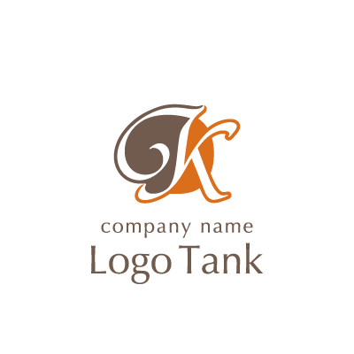 アルファベットKのロゴマーク カール / 女性向け / スクールロゴ / 雑貨屋ロゴ / ナチュラルテイスト / デザイナーズロゴ / ロゴ / 作成 / 制作 /,ロゴタンク,ロゴ,ロゴマーク,作成,制作