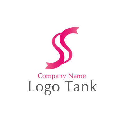 リボンで表したsロゴ ロゴタンク 企業 店舗ロゴ シンボルマーク