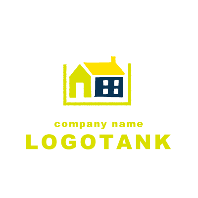 北欧風の家をモチーフにしたキュートなロゴ ロゴタンク 企業 店舗ロゴ シンボルマーク格安作成販売