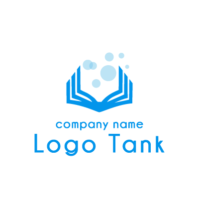 開いた本のロゴマーク ロゴタンク 企業 店舗ロゴ シンボルマーク格安作成販売