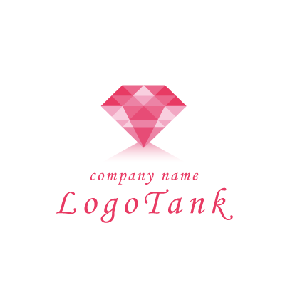 ピンクのダイヤモンドロゴ