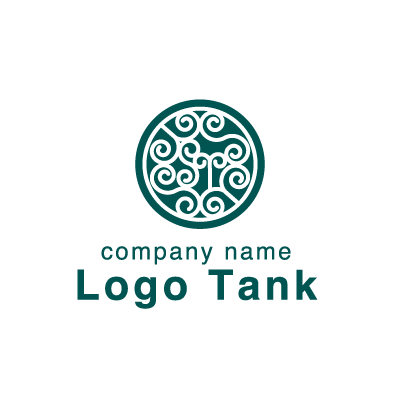 唐草模様でsとtを表現した和風なロゴ ロゴタンク 企業 店舗ロゴ シンボルマーク格安作成販売