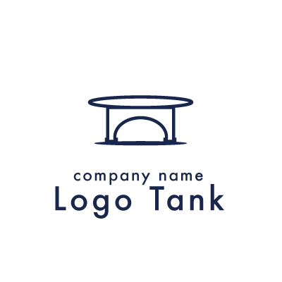 円形のテーブルがモチーフのロゴ ロゴタンク 企業 店舗ロゴ シンボルマーク格安作成販売