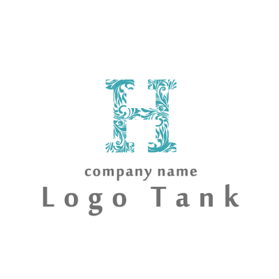 〝H〟とモダンな蔦柄のロゴ