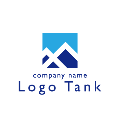 重なる山を図形化したロゴマーク ロゴタンク 企業 店舗ロゴ シンボルマーク格安作成販売