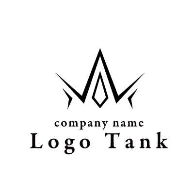 モダンな王冠型ロゴ ロゴタンク 企業 店舗ロゴ シンボルマーク格安作成販売