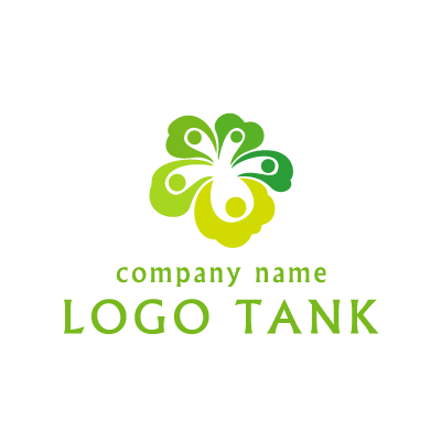 葉のイラストロゴ ロゴタンク 企業 店舗ロゴ シンボルマーク格安作成販売