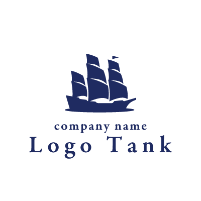 船 海をモチーフにしてシンプルなロゴ ロゴデザインの無料リクエスト ロゴタンク