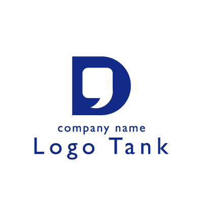 アルファベットdとカンマのロゴマーク ロゴタンク 企業 店舗ロゴ シンボルマーク格安作成販売