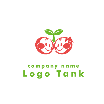 りんご コミュニケーション 絆 友達 ロゴデザインの無料リクエスト ロゴタンク