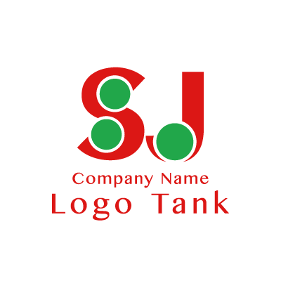 SJで西瓜をイメージしたロゴ アルファベット / S / J / 赤 / 緑 / ｓ / 建築 / 不動産 / ロゴ作成 / ロゴマーク / ロゴ / 制作 /,ロゴタンク,ロゴ,ロゴマーク,作成,制作