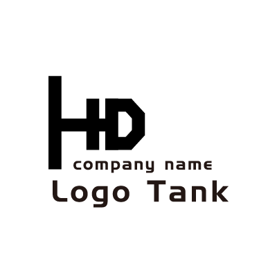 HDがモチーフのロゴ サロン / 建築業 / IT関連 / スクール / アパレル / ブランド / アルファベット / H / D / 四角 / 存在感 / シンプル / ロゴ / 作成 / 制作 /,ロゴタンク,ロゴ,ロゴマーク,作成,制作