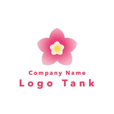 プルメリアの花のロゴマーク ロゴタンク 企業 店舗ロゴ シンボルマーク格安作成販売