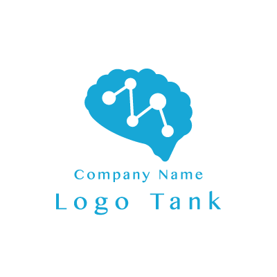 脳神経のロゴ さんかく / 青 / 繋がり / 医療 / クリニック / ロゴ作成 / ロゴマーク / ロゴ / 制作 /,ロゴタンク,ロゴ,ロゴマーク,作成,制作