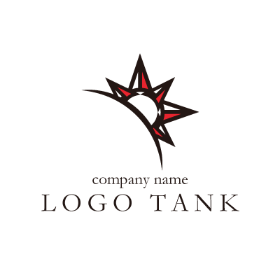 ステンドグラス風のおしゃれな太陽のロゴ ロゴタンク 企業 店舗ロゴ