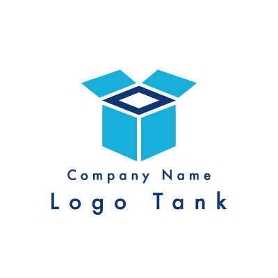 箱をイメージしたロゴ 複数色 / 青 / 水色 / 箱 / BOX / 掃除 / ロゴ作成 / ロゴマーク / ロゴ / 制作 /,ロゴタンク,ロゴ,ロゴマーク,作成,制作