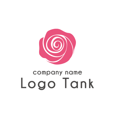 シンプルな薔薇のロゴマーク ロゴタンク 企業 店舗ロゴ シンボルマーク格安作成販売