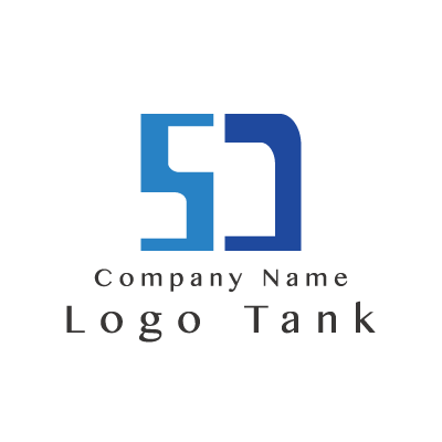 SとDをイメージしたロゴ アルファベット、S、D,青、クール、安心、信頼,電気、建築、IT、通信,ロゴ作成、ロゴ、ロゴマーク、制作,ロゴタンク,ロゴ,ロゴマーク,作成,制作