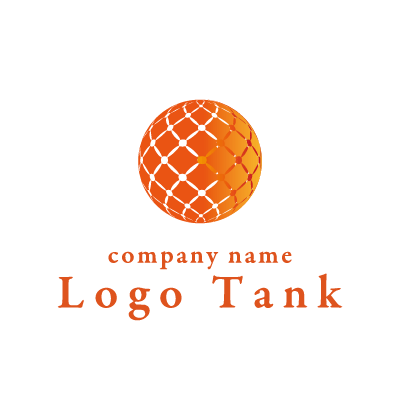 オレンジの球体ロゴ ロゴタンク 企業 店舗ロゴ シンボルマーク格安作成販売