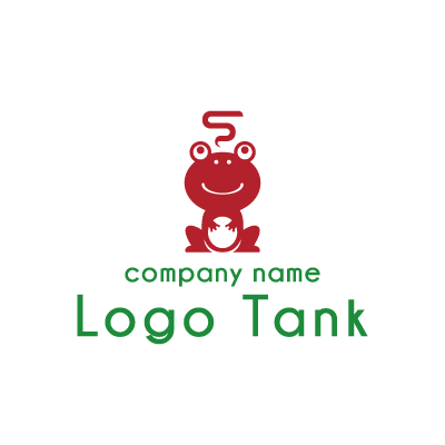 カエルのイラストロゴ ロゴタンク 企業 店舗ロゴ シンボルマーク格安作成販売