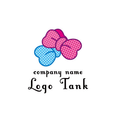 リボンのイラストロゴ ロゴタンク 企業 店舗ロゴ シンボルマーク格安作成販売