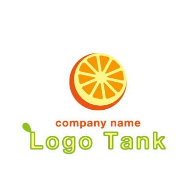 オレンジの果実のロゴ