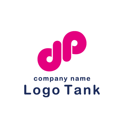 「d」と「p」のシンプルロゴ