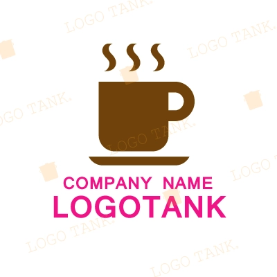 コーヒーカップのロゴ 珈琲 / コーヒー / 紅茶 / お茶 / 休憩 / 喫茶 / カフェ / 喫茶店 /,ロゴタンク,ロゴ,ロゴマーク,作成,制作