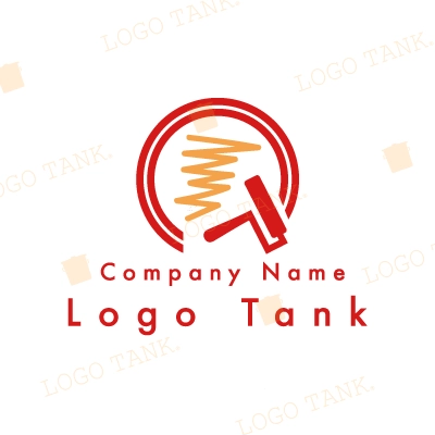 塗装・ペイントなどをイメージしたロゴ