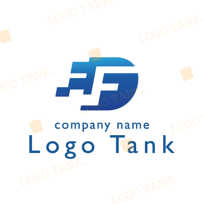”F”をモチーフにしたロゴ