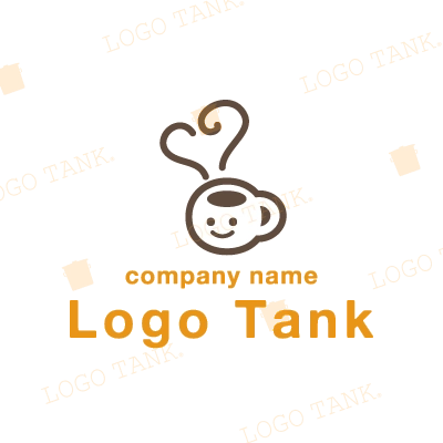 コーヒーカップのかわいいロゴ
