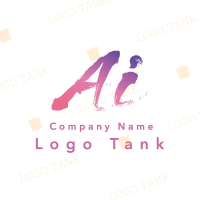 筆文字風のAiのロゴ