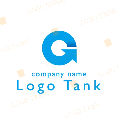 矢印のあるGの文字のロゴ