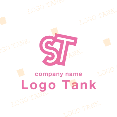 ポップな感じの「ST」ロゴ