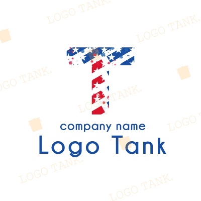 アメリカンな文字「T」ロゴ