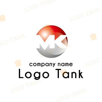 球体と「MK」を組み合わせたロゴ