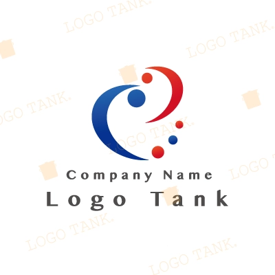 人がモチーフのロゴ