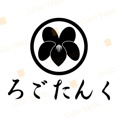 すみれの家紋風ロゴマーク