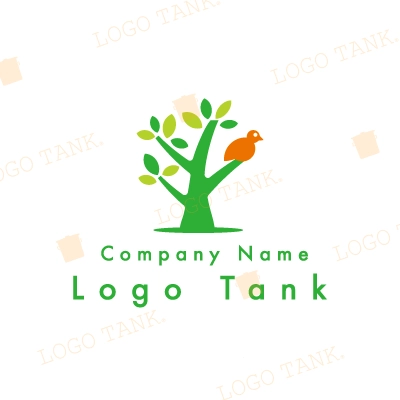 木と小鳥のロゴ