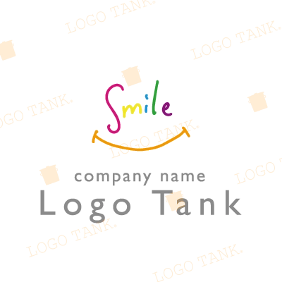 smileをイメージした文字ロゴ