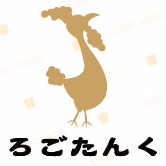 雄鳥のシルエットロゴマーク