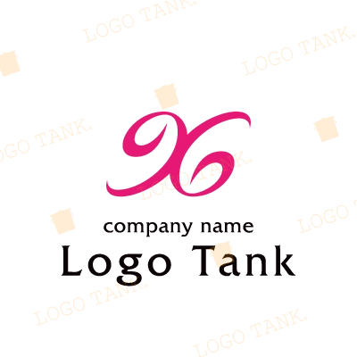 ９６をデザインにしたロゴ