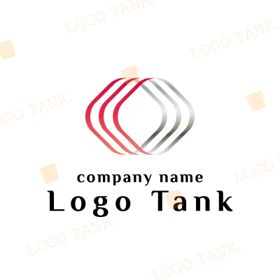 3本の赤色の輪をモチーフにしたロゴ
