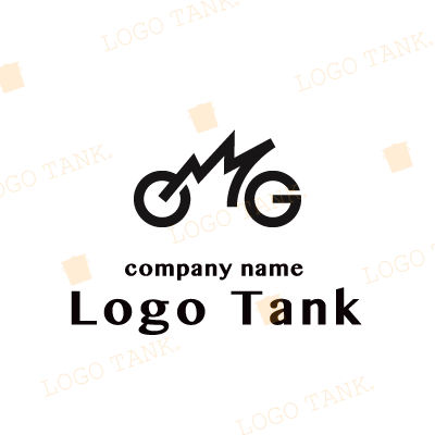 OМGと二輪車をモチーフにしたロゴ