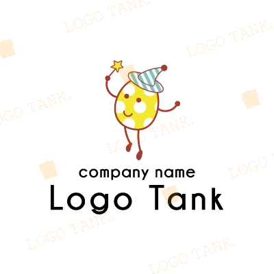 魔法使いをモチーフにしたキャラクターのロゴ