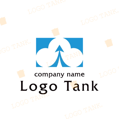 飛躍する矢印ロゴ