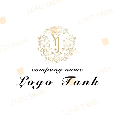 Ｙ、Ｊをモチーフにしたラグジュアリーなロゴ