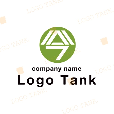 漢字の「今」の文字とグリーンな丸を組み合わせたロゴ
