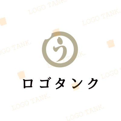 料亭、和食系におすすめの「う」のロゴ